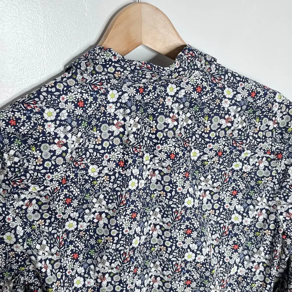 J.Crew Liberty Art Fabrics Floral Button Shirt Blouse Cotton Size 2 Women’s